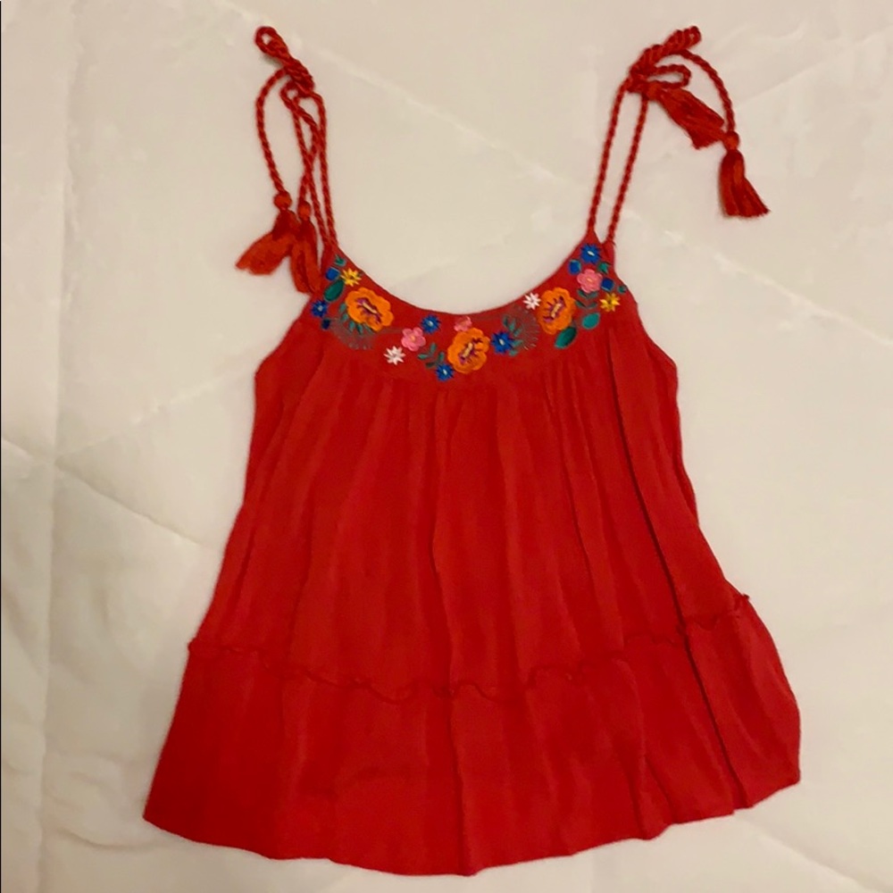 Embroidered flower Cami
